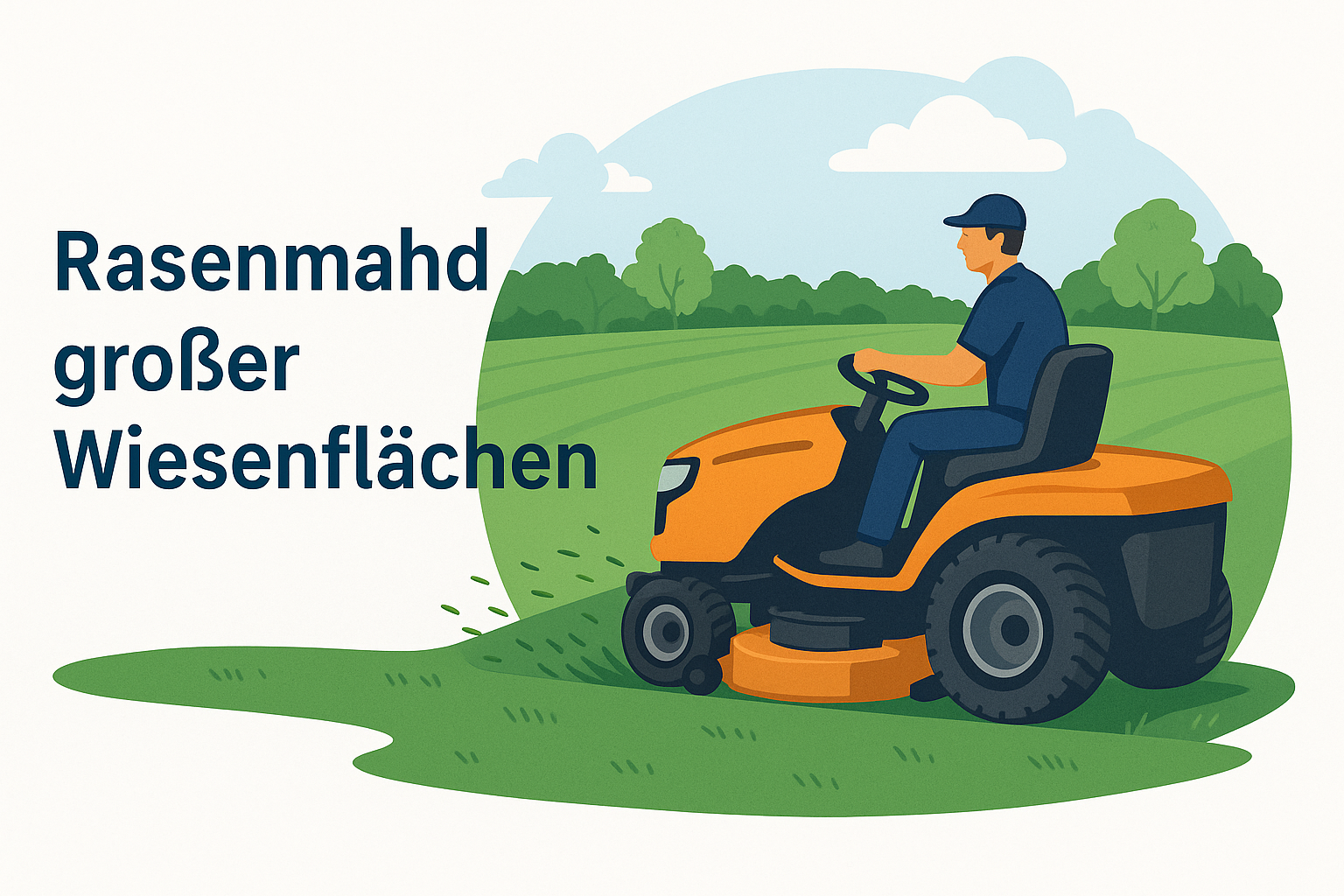 Rasenmahd großer Wiesenflächen – effizient, umweltschonend und bedarfsorientiert